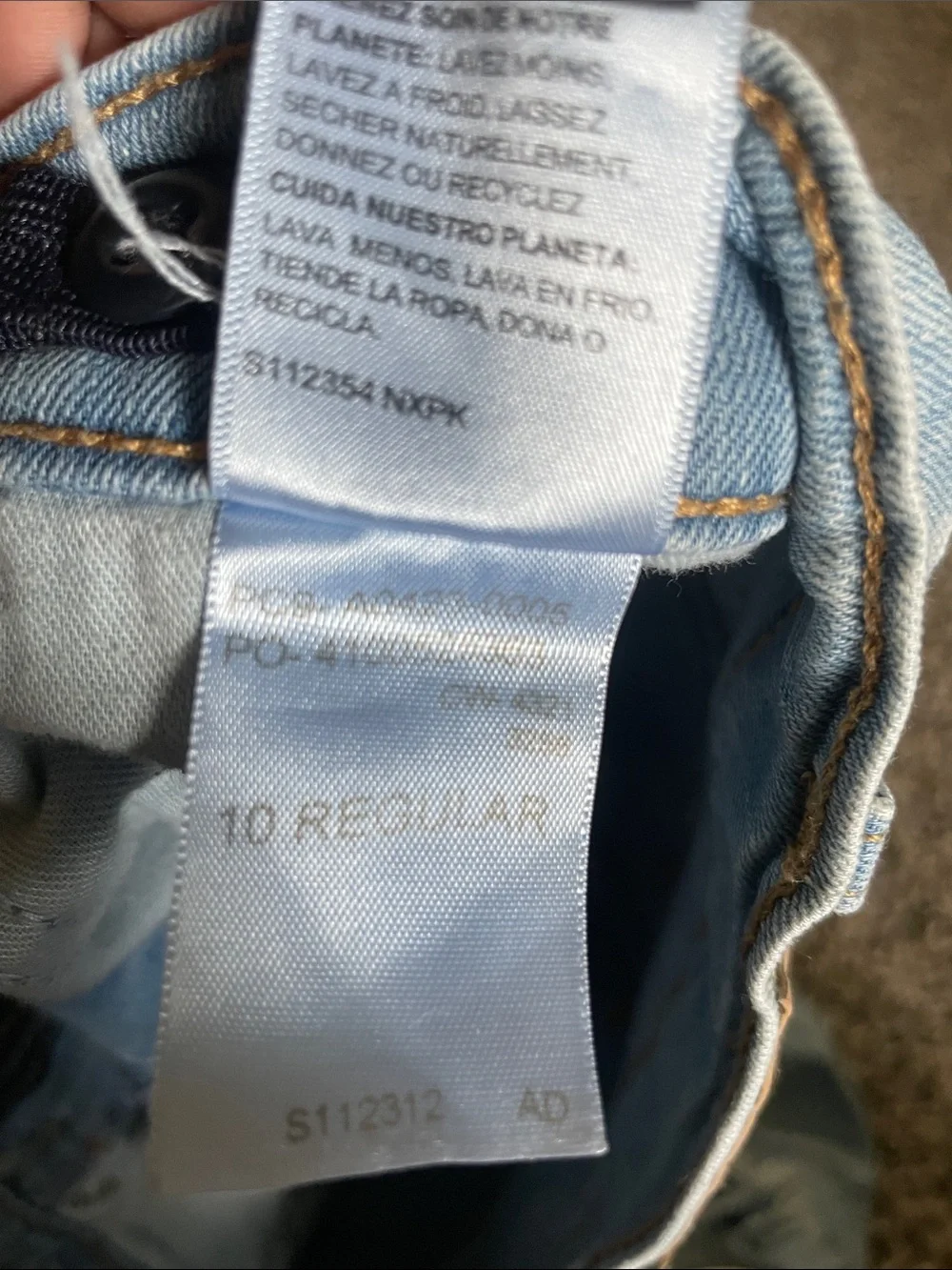 Denizen from Levi's Faded Light Blue Distressed White Washed Girls Jeans